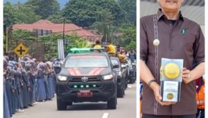 Tiba di Morowali,Piala Adipura Diarak Keliling Kota Bungku