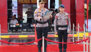 Kapolres Morowali Pimpin Apel Gelar Pasukan Operasi Keselamatan Lalulintas Tahun 2024