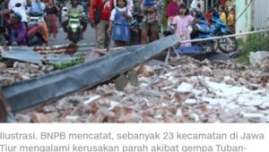 23 Kecamatan di Jatim Rusak Parah akibat Gempa Bawean