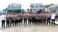 Kapolres Morowali Lepas 74 Pemudik Gratis Tahun 2024