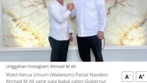 Jelang Pilkada Sulteng 2024, Ahmad M Ali Unggah Foto Bersama Irwan Lapatta