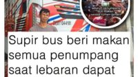 Gara- gara Ngajak Makan Gratis , Sopir Bus Borlindo Dapat Donasi 100 Juta dari Netizen