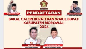 DPC Partai Gerindra Morowali, Buka Pendaftaran Bakal Calon Bupati dan Wakil Bupati Morowali 2024 