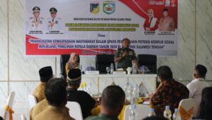 Dandim 1311 Morowali,  Narasumber pada Forum Komunikasi Peningkatan Peran Masyarakat dalam Penanganan Konflik Sosial 