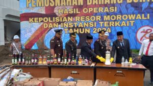 Polres Morowali Musnahkan Sejumlah Barang Bukti 