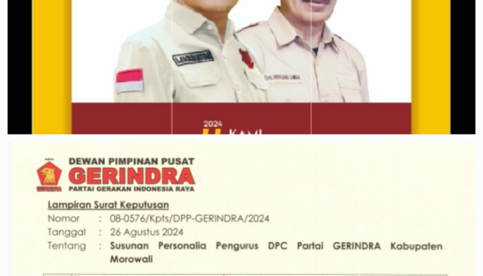 SAH!, Ir.A.Rachmansyah Ismail Ketua DPC Partai Gerindra Morowali