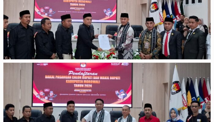 2 Pasangan Bupati dan Wakil Bupati Morowali Mendaftar di KPU