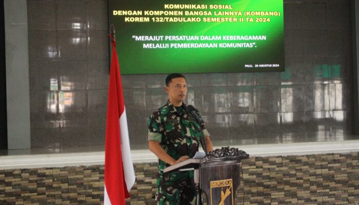 Merajut Persatuan Dalam Keberagaman Melalui Pemberdayaan Komunitas, Korem 132/Tdl Gelar Komsos Dengan Komponen Bangsa TA 2024