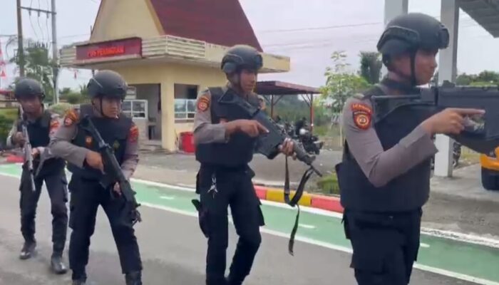 Polres Morowali, Gelar Simulasi Sistem Pengamanan Markas Komando untuk Tingkatkan Kesiapsiagaan