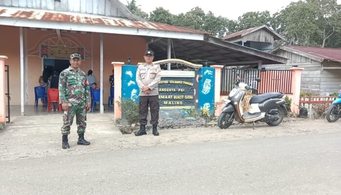 Serka Ramli Bersama Bhabinkamtibmas,  Monitoring dan Pengamanan Ibadah Syukuran Padungku 