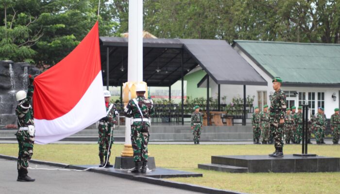 Korem 132/Tdl Gelar Upacara Bendera,Wujud Cinta Tanah Air