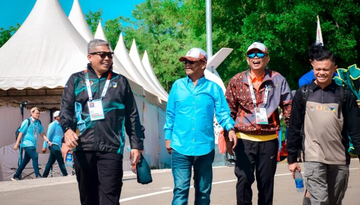 Gubernur Rusdi Mastura dan Brigjen TNI Dody Triwinarto Tonton Langsung Lomba Dayung, Tim Sulteng Masuk Final