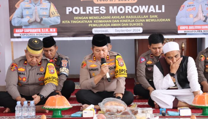 Polres Morowali Gelar Peringatan Maulid Nabi Muhammad SAW 1446 H/2024 M: Tingkatkan Keimanan dan Kinerja Jelang Pilkada Morowali 2024