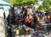 Peduli Lingkungan, Kodim 1311 Morowali Bersihkan Sampah di Pasar Sentral Bungku 