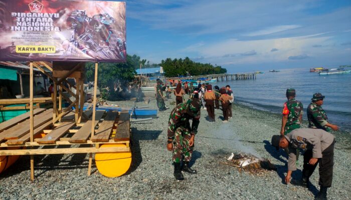 Jelang Hut TNI ke 79, Kodim  1307 Poso Gelar Karya Bakti 