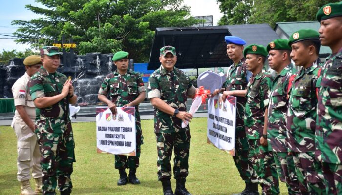 Korem 132/Tdl Gelar Penyerahan Satuan dan Pelepasan Pejabat Lama Komandan Korem 132/Tdl