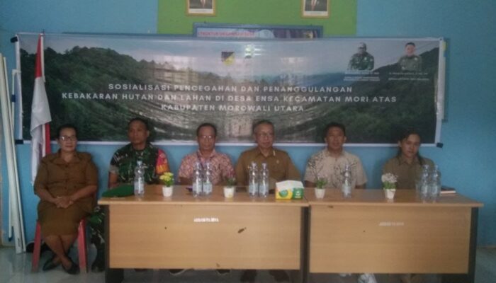 Babinsa Kodim 1311/Morowali Sosialisasi Pencegahan dan Penanggulangan Kebakaran Hutan 