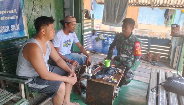 Permudah Tugas Babinsa,  Serda Aksan Komsos  Bersa Warga Binaan 