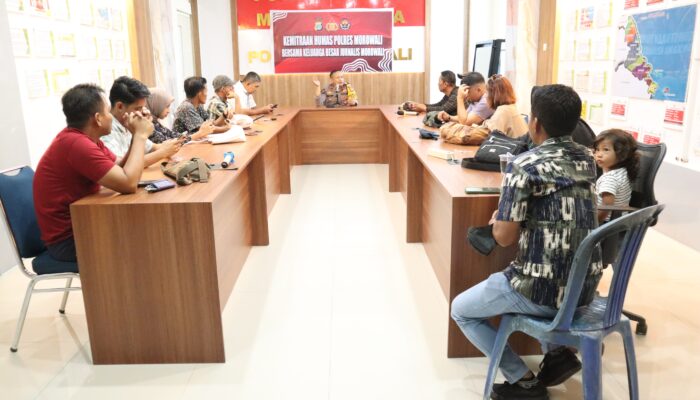 Polres Morowali harapkan tangan jurnalis ciptakan ‘cooling system’ Pada Pilkada Morowali 2024.