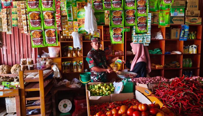 Kopka Dasaruddin Mengecek Harga Bahan Pokok di Pasar Keurea 