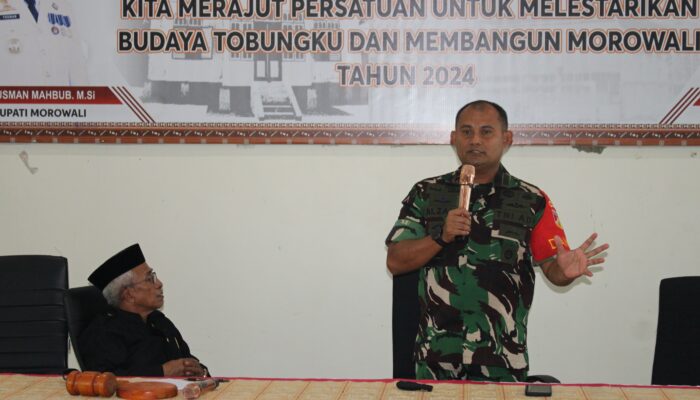 Letkol Inf Alzaki Sampaikan Materi Wawasan Kebangsaan pada Rapat Kerja Daerah Pebotoa Adati Tobungku 