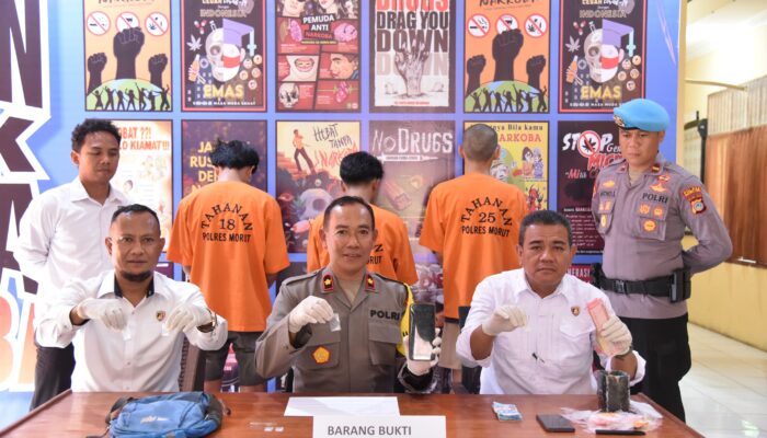 Ops Pekat II, Polres Morowali Utara Tangkap 3 Pelaku dan Menyita 11 Paket Shabu