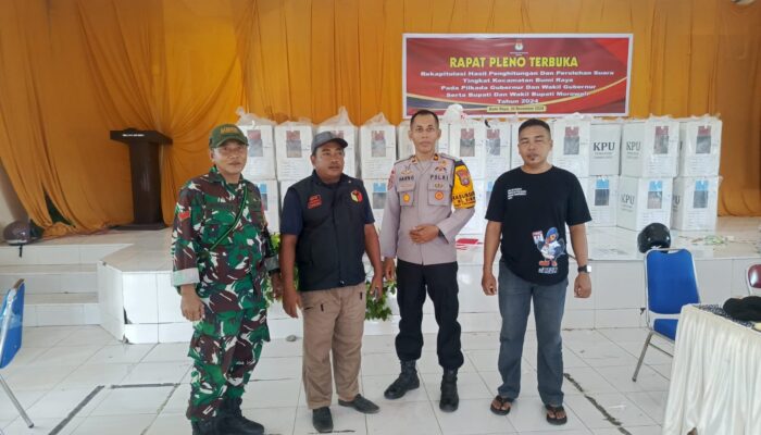 Polres Morowali, Pengamanan Rapat Pleno Penghitungan Suara di PPK