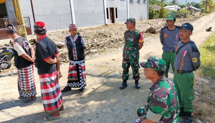 Di Morowali Utara, TNI- Polri dan Linmas Amanakan Ibadah Umat Hindu 