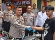 Ungkap Tindak Pidana Curanmor, Kapolres Morowali Utara Serahkan Kembali Motor Korban 