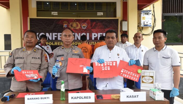 Dua Bulan Terkahir, Polres Morowali Utara Berhasil Menangkap 17 Pelaku Narkoba  Dengan Barang Bukti  85,88 gram Shabu 