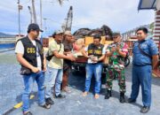 Kodim 1307/Poso Gabungan Team Bea Cukai Luwuk dan Direktorat Jenderal Perhubungan Pelabuhan Ampana Gagalkan Penyeludupan Rokok Ilegal