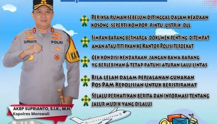 Kapolres Morowali Berikan 5 (Lima) Tips Aman Mudik Lebaran