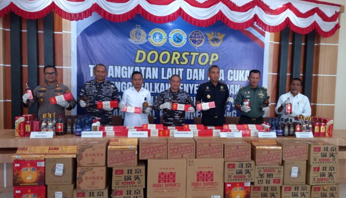 Tim SFQR Lanal Palu, Berhasil Gagalkan Miras dan Rokok Merk China di Morowali 