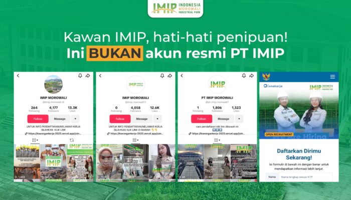 IMIP Imbau Masyarakat Waspada Penipuan Info Loker PT IMIP