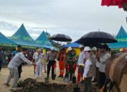 Babinsa Koramil 1311-09/Bahodopi,Hadiri Groundbreaking Pembangunan Ruang Terbuka Hijau di Desa Bahodopi