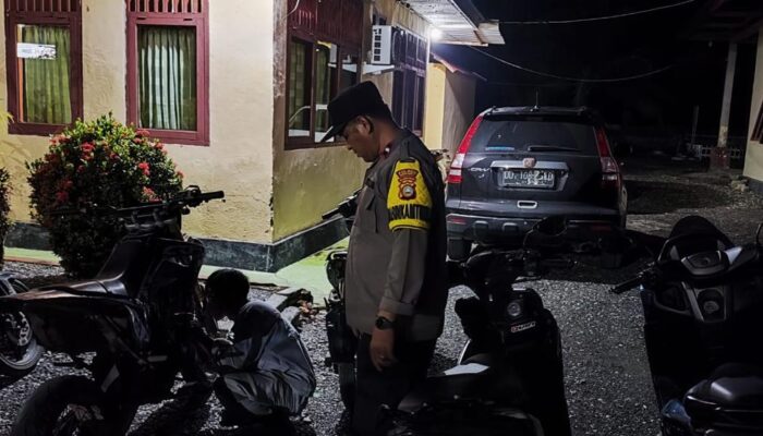 Polsek Bumiraya gelar Razia, 10 Ranmor Dengan Knalpot Brong diamanakan
