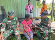 Peduli Kesehatan, Satgas Yonif 131/Brajasakti Gelar Pelayanan Kesehatan di perbatasan Papua