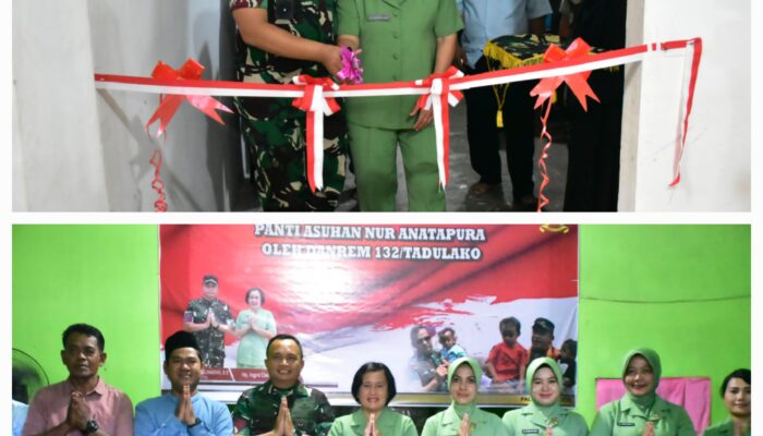 Danrem 132/Tadulako Resmikan Renovasi Panti Asuhan Nur Anutapura: Anak-anak Kini Bisa Belajar dan Beribadah Lebih Nyaman