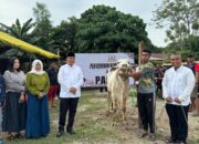 Danrem 132/Tdl Salat Idul Adha Bersama Warga, Serahkan 19 Hewan Qurban
