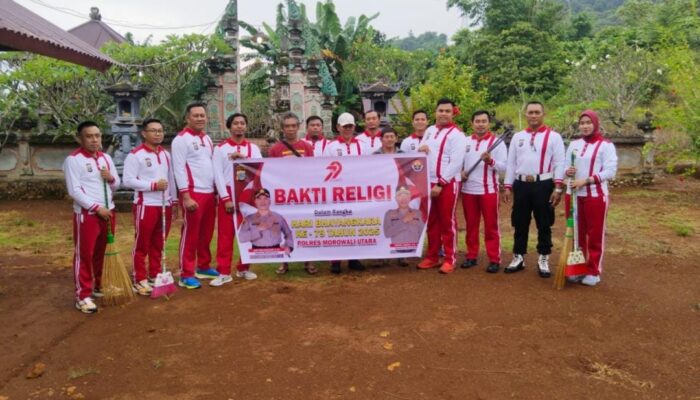 Jelang Hut Bhayangkara ke-79. Polres Morowali Utara gelar Bakti Religi serentak