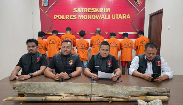 Pasca Bentrokan Desa Bimor Jaya dan Keuno, Polres Morowali Utara Tetapkan delapan Tersangka 