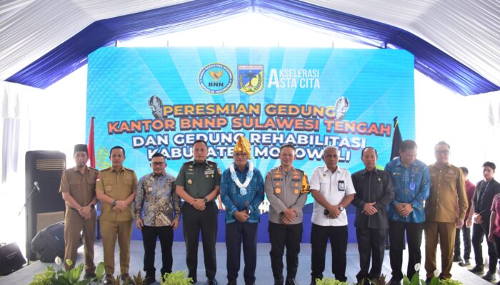 Danrem 132/Tadulako Hadiri Peresmian Gedung Baru BNNP Sulawesi Tengah dan Gedung Rehabilitasi Kabupaten Morowali