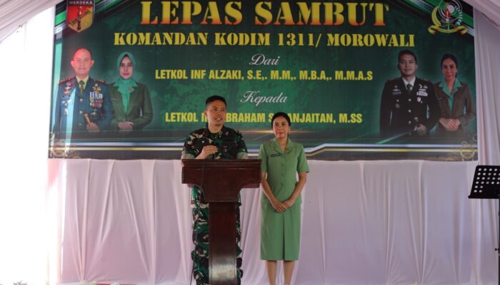 Lepas Sambut Dandim 1311 Morowali, Letkol Inf Abraham S.Panjaitan Ajak TNI Bersinergi dengan Semua Stekholder 