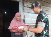 Jelang Hut RI ke-80, Dandim 1311/Morowali Bagikan Tali Asih dan Bendera Merah Putih 
