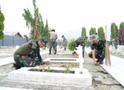 Sambut HUT RI ke-80, Prajurit Korem 132/Tadulako Bersih-Bersih TMP Tatura