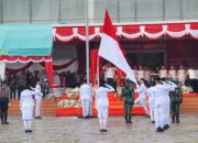 Hujan tak Padamkan Gelora HUT ke-80 RI di PT IMIP 