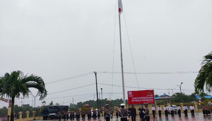 Kabag SDM Polres Morowali Pimpin Upacara HUT ke-80 RI Tahun 2025