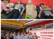 Hut Lalu Lintas Bhayangkara ke-70, Satlantas Polres Morowali Utara Gelar Donor Darah 