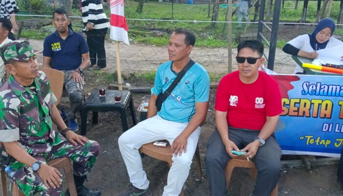 Babinsa Koramil 1311-09/Bahodopi dan PT. Firman Putra Bungku Gelar Turnamen Volly Ball di Desa Labota
