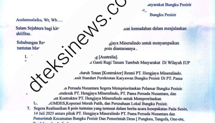 Rencana Aliansi Masyarakat Bungku Pesisir Bersatu, Akan Demo PT Hengjaya Mineralindo 